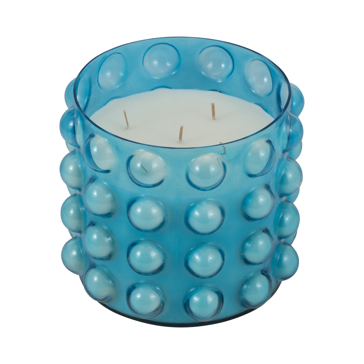 Requa Blue Glass Bubble Candle