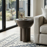 Upland Dark Gray Concrete Contemporary End Table