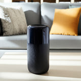 Coromar Navy Blue Small Ceramic Grooved Vase