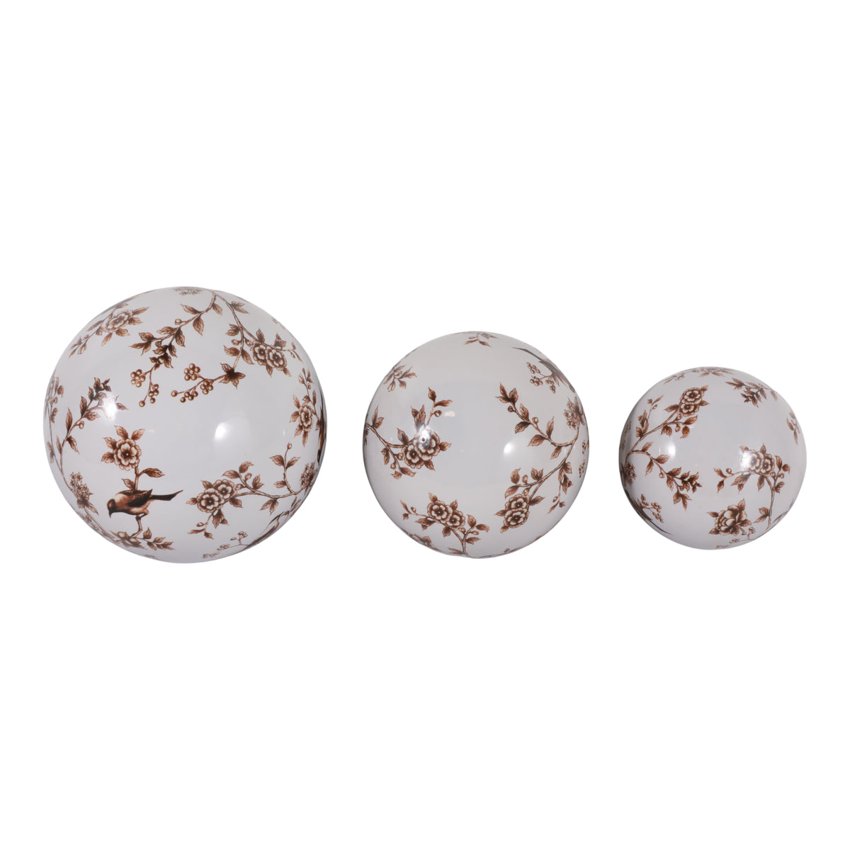 Maxbrook Brown/White Orbs (Set of 3)
