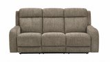 Alta Calico Reclining Sofa with Drop-Down Table