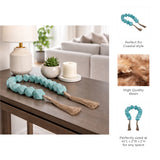 Bayview Blue Geo Carved Bead Garland