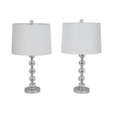 Wildflower Silver Crystal Table Lamps (Set of 2)