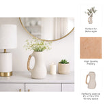 Elk Ivory Ecomix Organic Vase with Caning