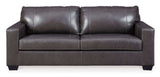 Morelos Gray Leather Sofa - Ornate Home