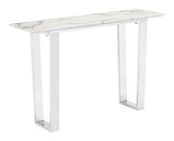 Atlas White & Silver Console Table