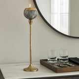 Tonyville Gray/Gold Small Glass Tealight Holder