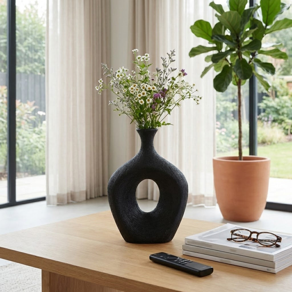 Hardencliff Black Vase - 15119-05EC