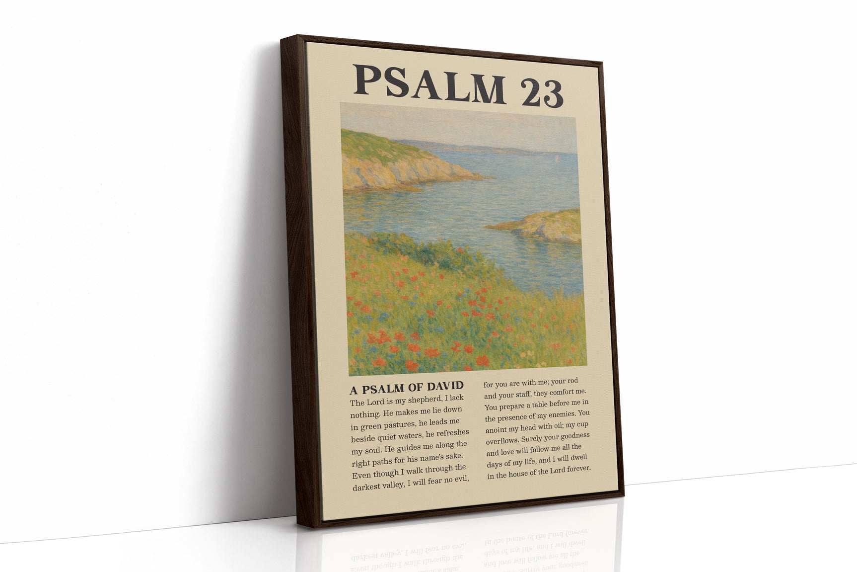 Psalm 23 Coastal Peace Print