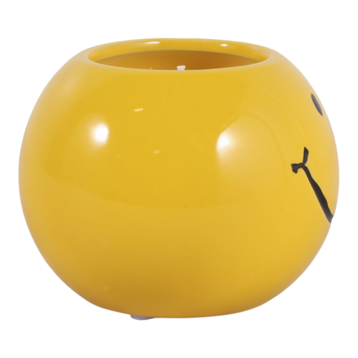 Dixonstone Yellow Coconut Goji Smiley Face Candle