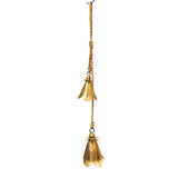 El Camino Gold/Brown Metal Flower Bell Cluster Windchime