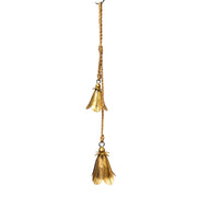 El Camino Gold/Brown Metal Flower Bell Cluster Windchime