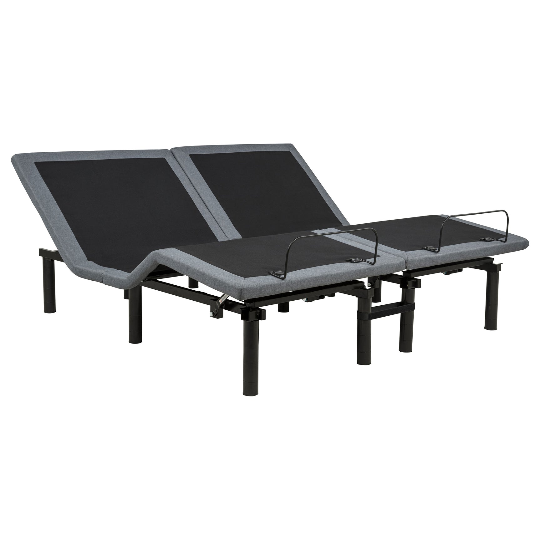 Tasca Black / Grey 2-Piece Split Eastern King Dual-motor Adjustable Bed Base
