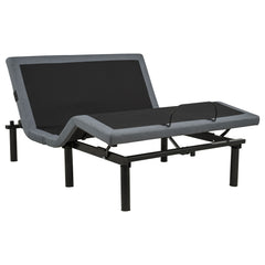 Weston Black And Grey Full Dual-motor Massage Adjustable Bed Base In