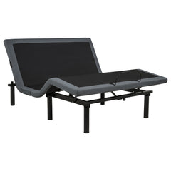 Weston Black And Grey Queen Dual-motor Massage Adjustable Bed Base In