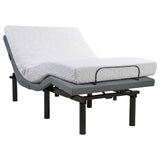 Weston Black And Grey Twin Dual-motor Massage Adjustable Bed Base In