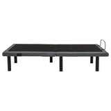 Weston Black And Grey Twin Dual-motor Massage Adjustable Bed Base In