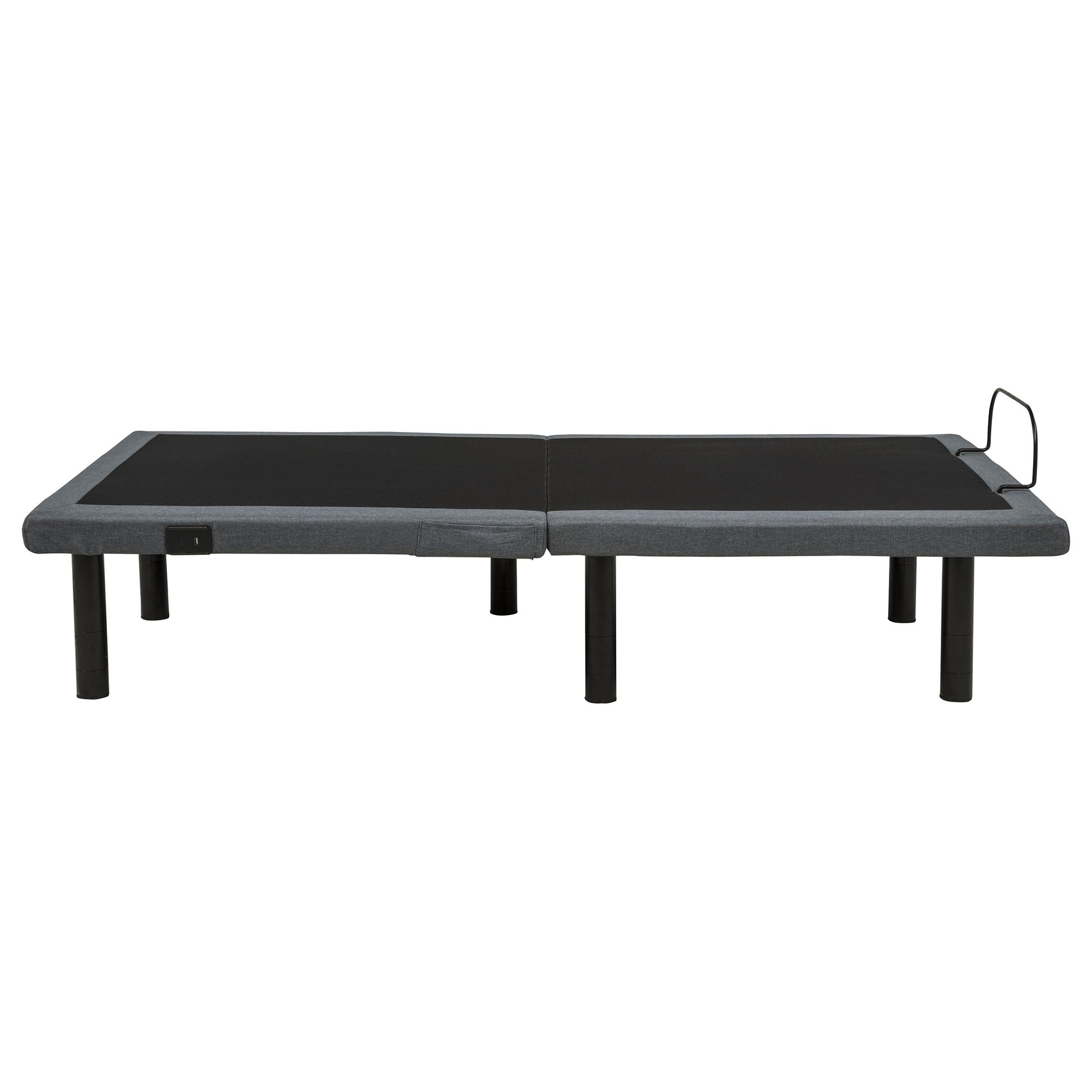Weston Black And Grey Twin Dual-motor Massage Adjustable Bed Base In