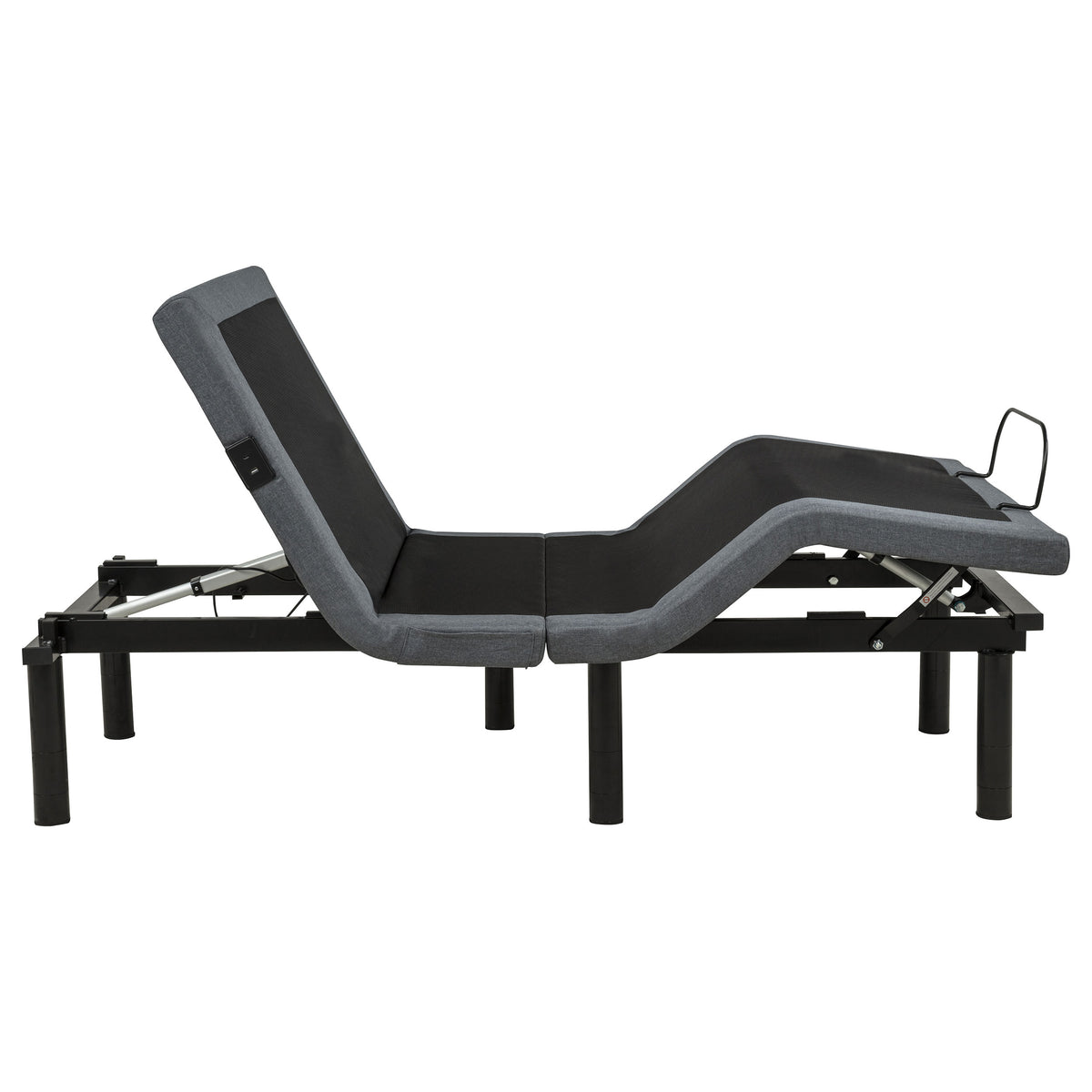 Weston Black And Grey Twin Dual-motor Massage Adjustable Bed Base In