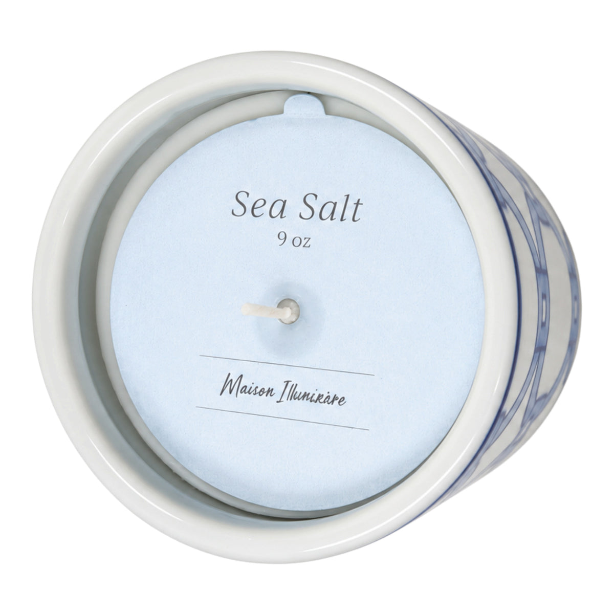 Bracut Blue/White Sea Salt Chain Print Candle