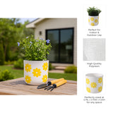 Beldenton White/Yellow Planter