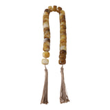 Kellershaw Brown Cylinder Resin Beaded Garland