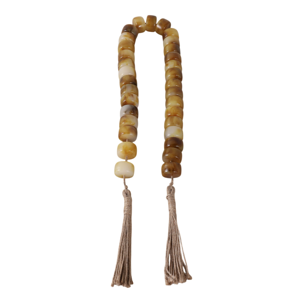 Kellershaw Brown Cylinder Resin Beaded Garland