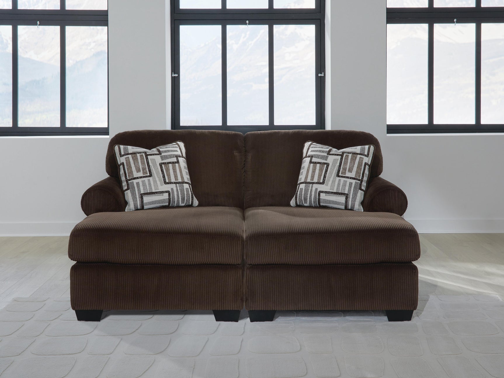 Landsings Chocolate 2-Piece Super Chaise