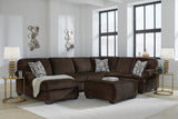 Landsings Chocolate 3-Piece Sectional with Left-Arm Facing Chaise