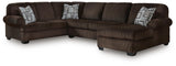 Landsings Chocolate 3-Piece Sectional with Right-Arm Facing Chaise (Online Special Price)