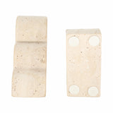 Roche Tan Travertine Cloud Bookends (Set of 2)