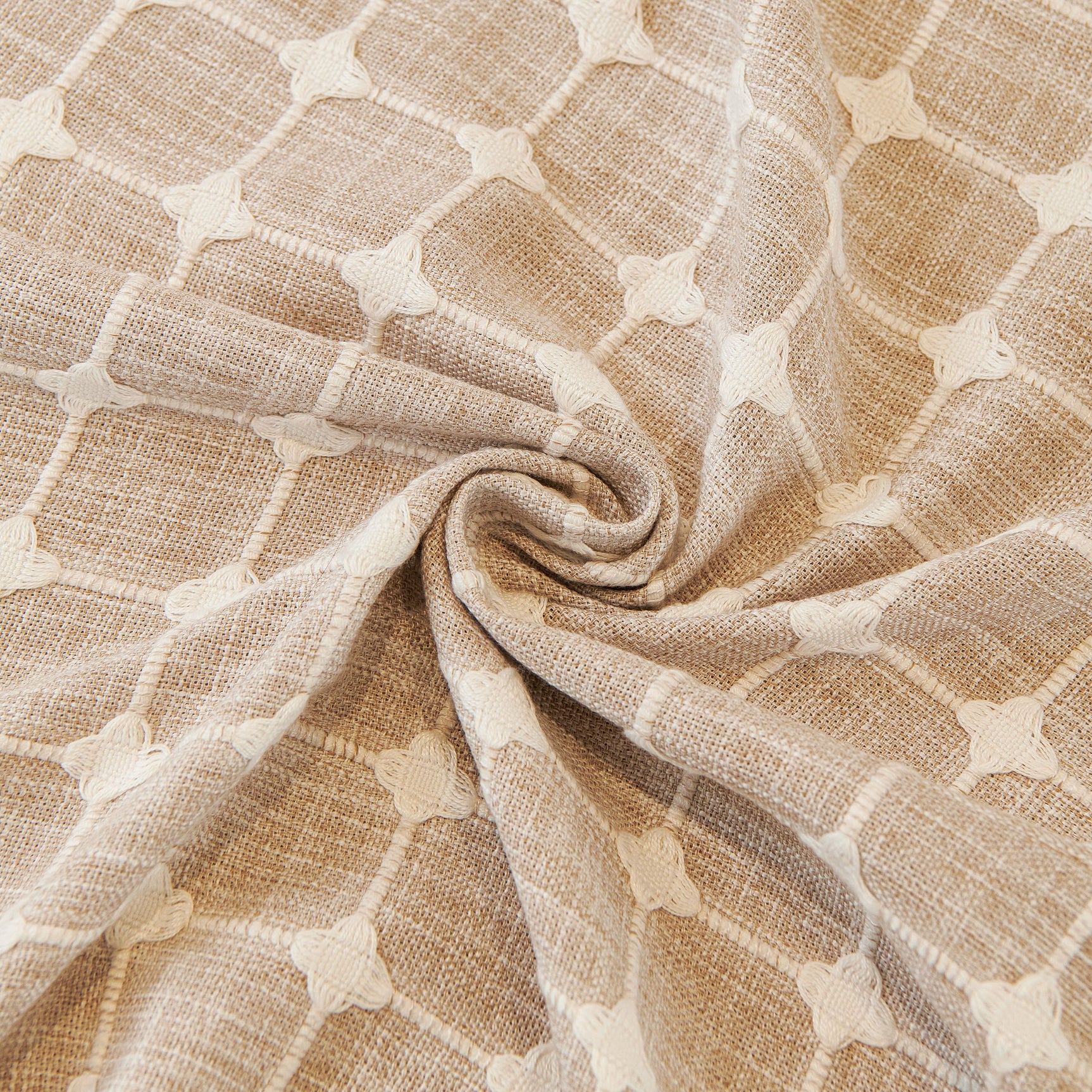 Grid Textured Sofa Cover with Sheer Ruffle Skirt, Pet-Friendly Sofa Throw Slipcover