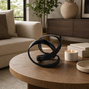 Dashport Black Aluminum Knot Sculpture - 14585-03EC