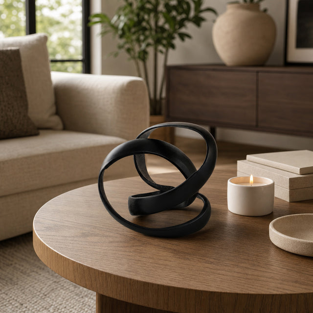 Dashport Black Aluminum Knot Sculpture - 14585-03EC