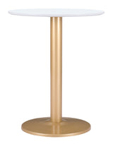 Alto White & Gold Bistro Table