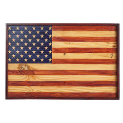 36” American Wood Flag Interior Wall Decor - Ornate Home