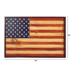 36” American Wood Flag Interior Wall Decor - Ornate Home