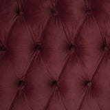 Devon Wine Red Upholstered Eastern King Panel Bed - Ornate Home