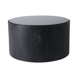 Johnsville Black/White Marble Inlay Round Coffee Table