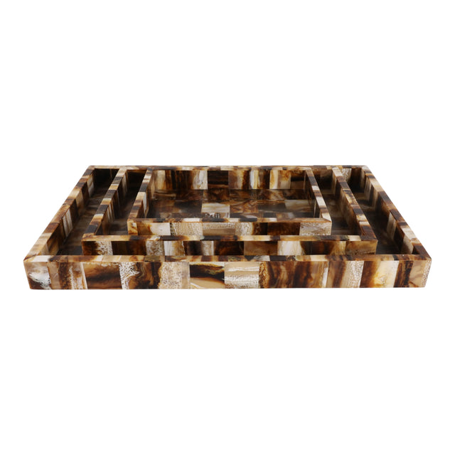 Dunlapbrook Brown/Tan Trays (Set of 3)