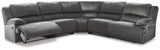 Clonmel Charcoal 5-Piece Reclining Sectional - Ornate Home