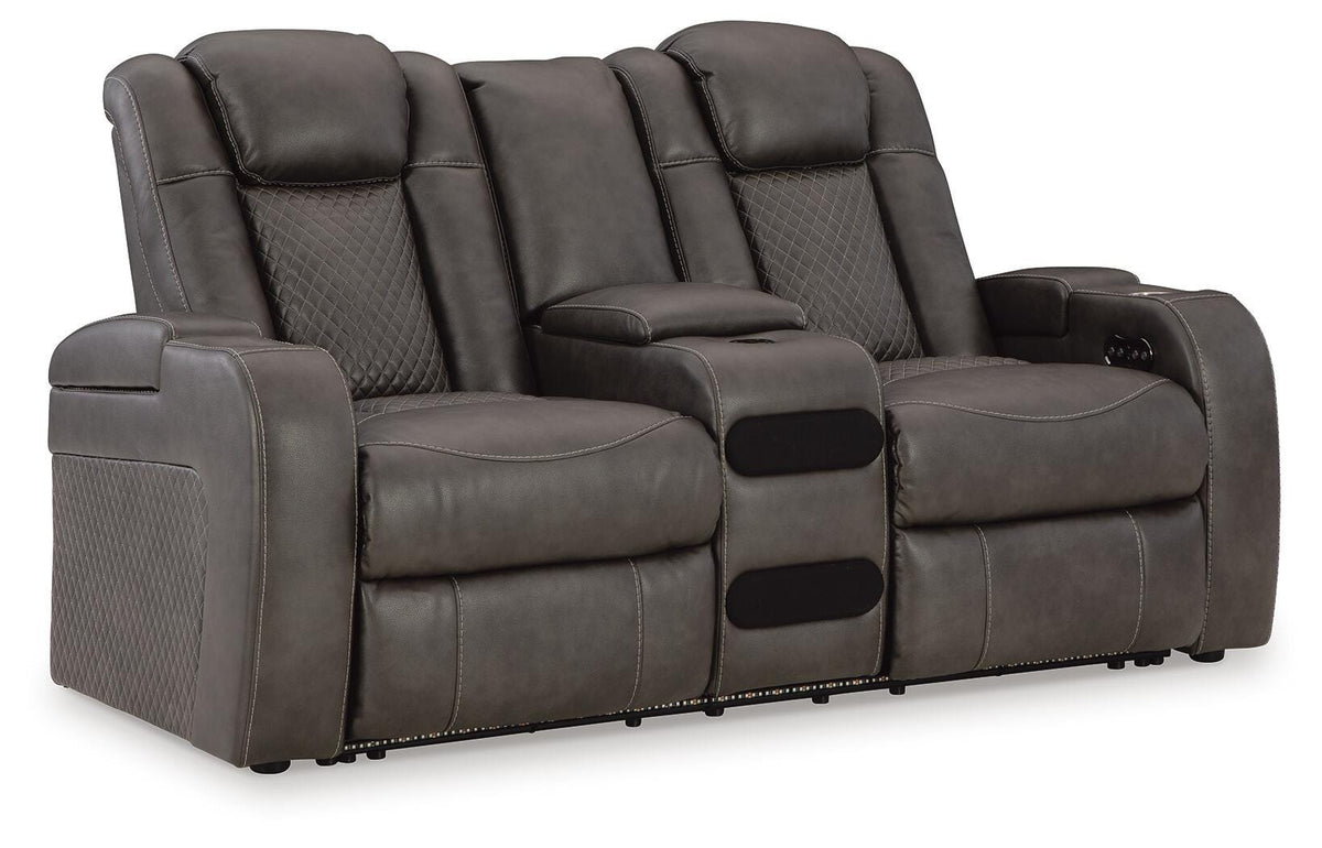 Fyne-Dyme Shadow Power Reclining Loveseat and Recliner (Online Special Price)