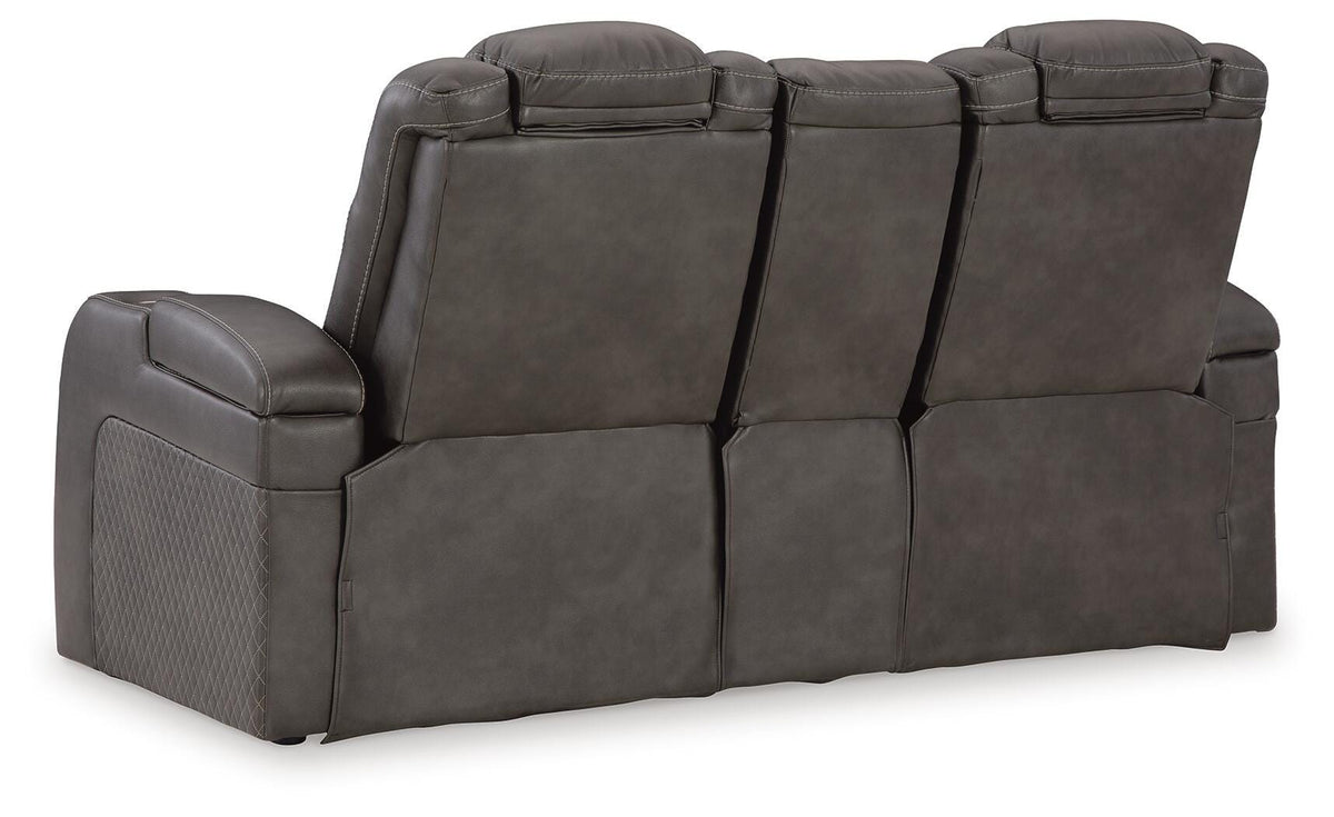 Fyne-Dyme Shadow Power Reclining Loveseat and Recliner (Online Special Price)