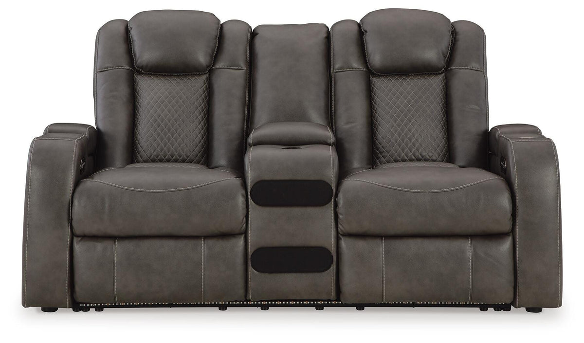 Fyne-Dyme Shadow Power Reclining Loveseat and Recliner (Online Special Price)