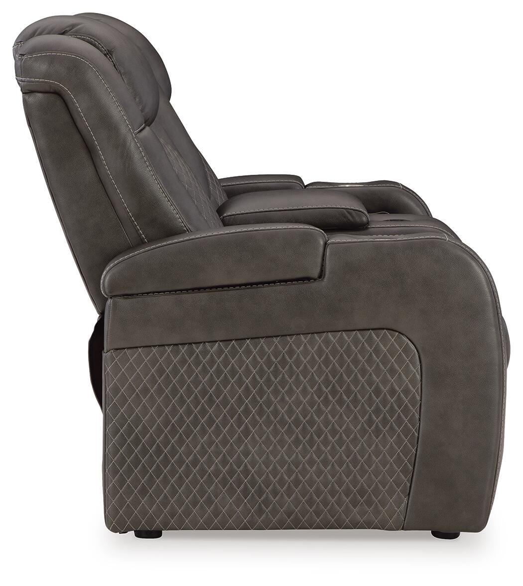Fyne-Dyme Shadow Power Reclining Loveseat and Recliner (Online Special Price)
