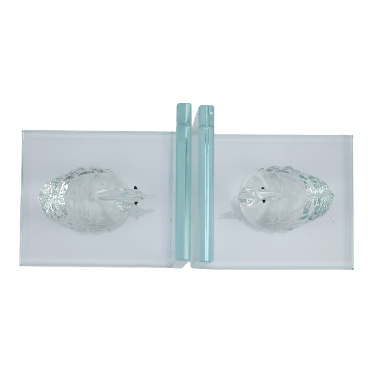 Midvalley Clear Swan Bookends (Set of 2)