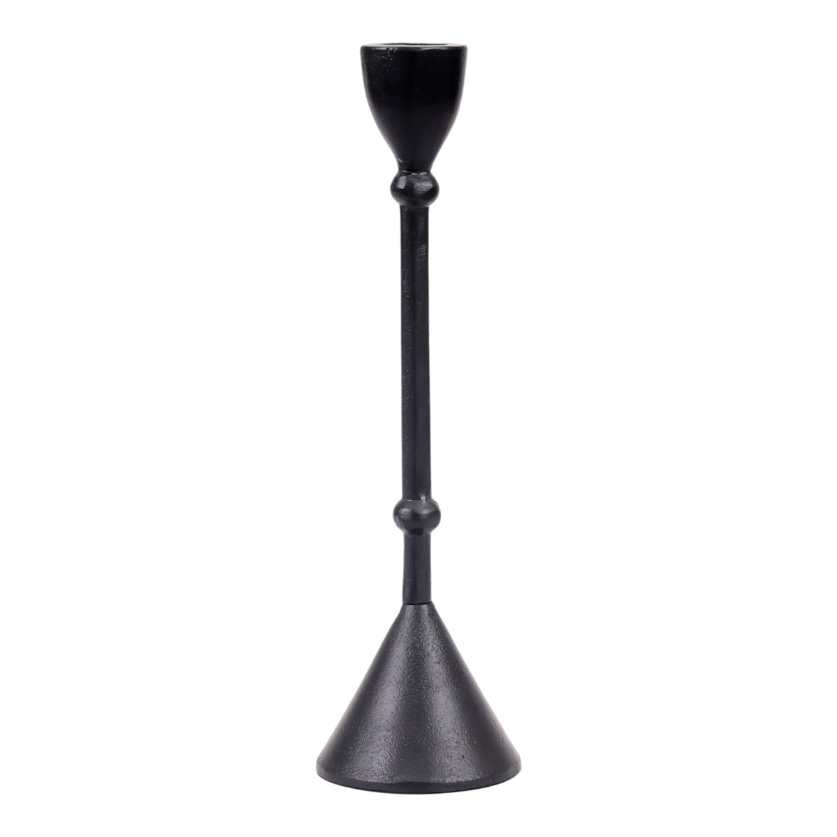 Grayson Black Large Modern Dot Taper Holder