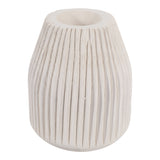 Sunsweet White Wood Ridged Vase