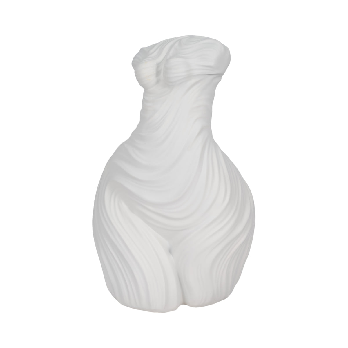 Riverkern White Large Curvy Ribbed Sculpture
