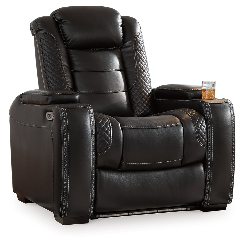 Party Time Midnight Power Reclining Sofa and Recliner - Ornate Home